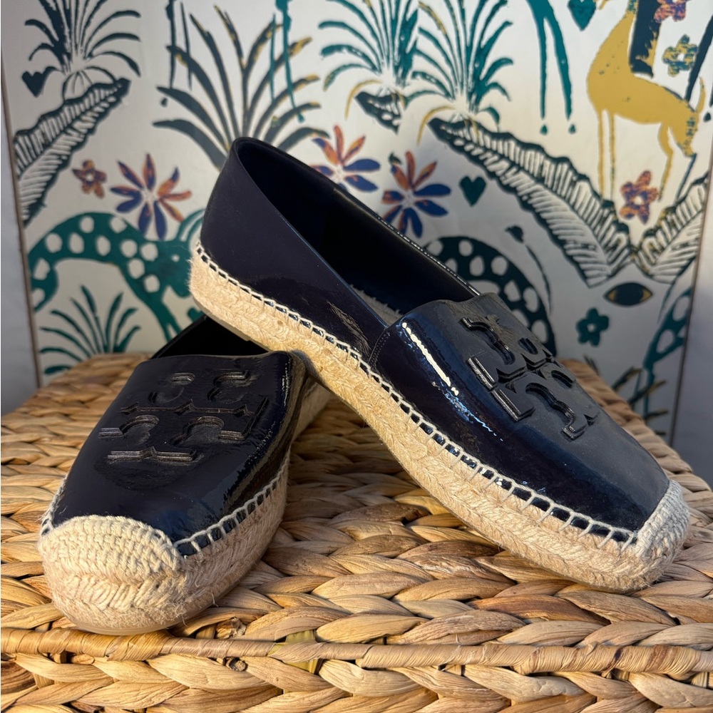 Tory Burch Patent Espadrille Loafers